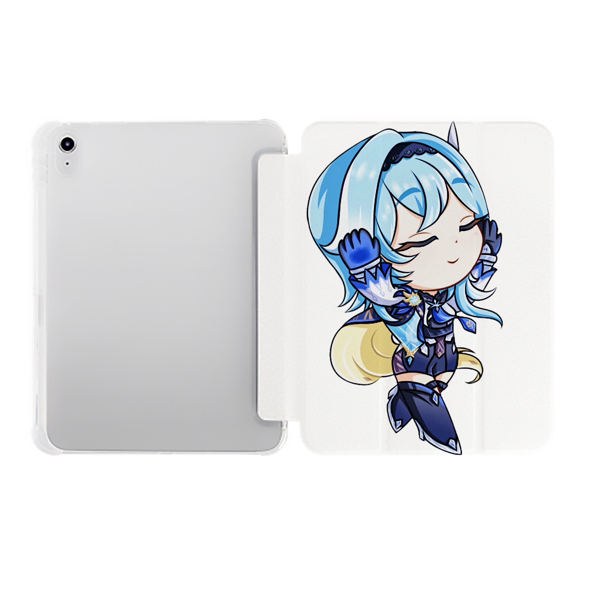げんし神 优菈 ゆうら genshin Yūra IPad ケース ペン収納付き 三つ折りスタンド PUレザー×シリコン 対応機種9.5/10.5/10.9インチ